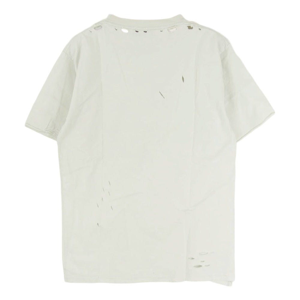 BALENCIAGA バレンシアガ 661705 TKVF1 Hi MY NAME IS デストロイ加工 ダメージ加工 半袖 Tシャツ カットソー ホワイト系 M【中古】
