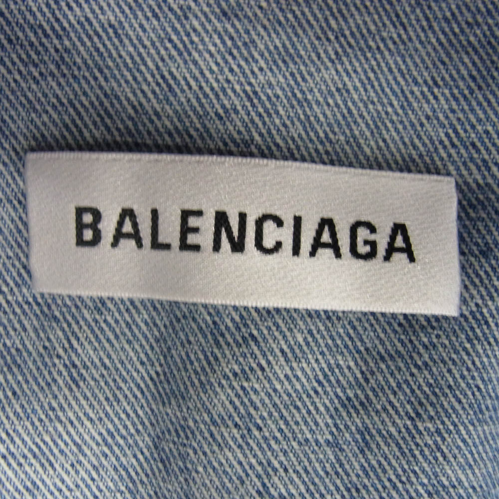 BALENCIAGA バレンシアガ 446443 TSB06 Swing Denim Jacket ARCHETYPE SINCE2016AW 再構築 スウィング デニム ジャケット インディゴブルー系 36【中古】