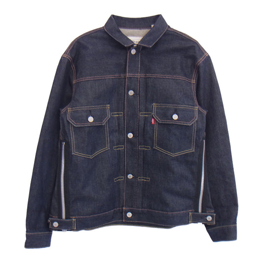 Sacai サカイ 17AW × LEVI’S リーバイス サイドジップ デニム ジャケット インディゴブルー系 S【美品】【中古】