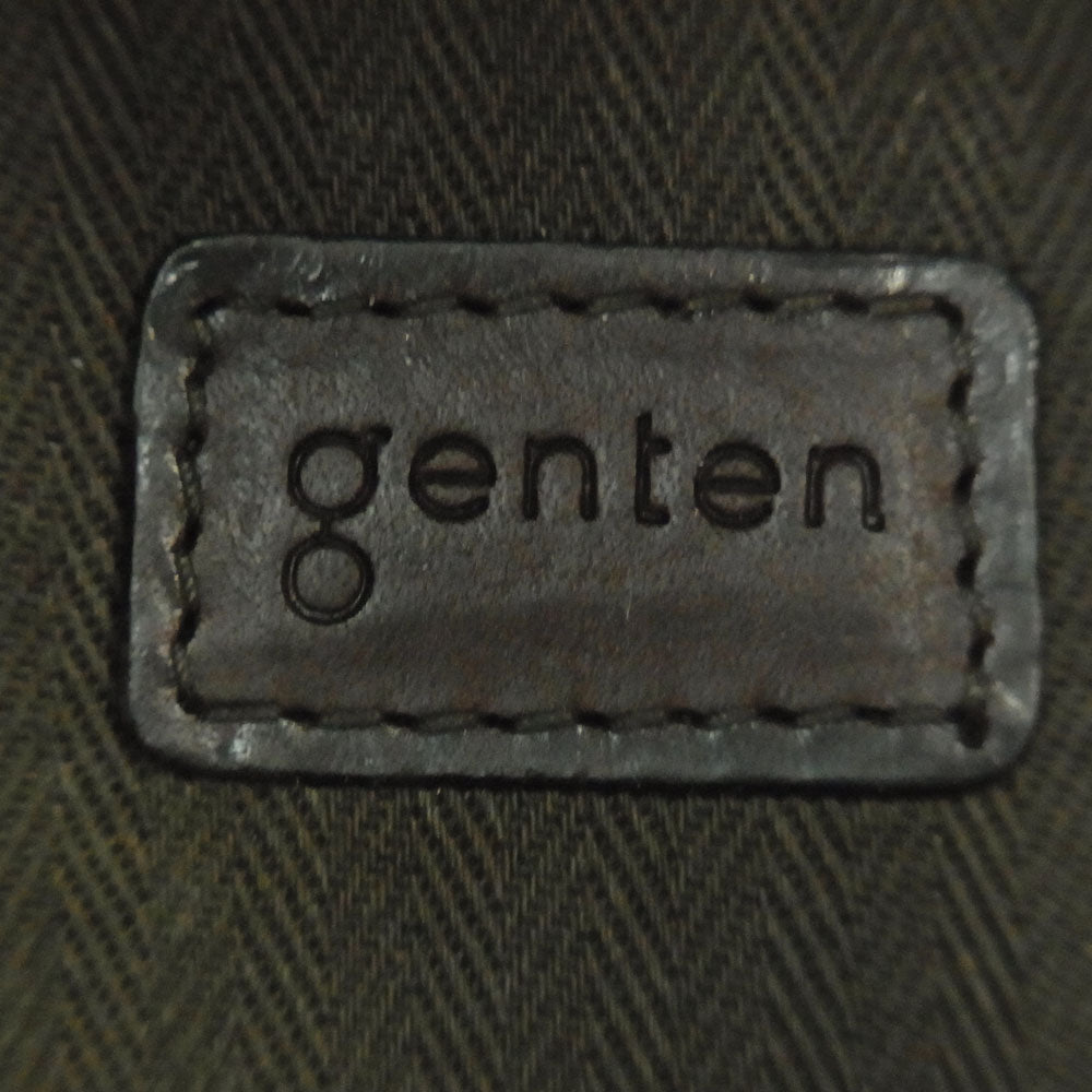 genten ゲンテン スペシャル カット ワーク レザー 2way ショルダー バッグ ワインレッド系 表記なし【美品】【中古】