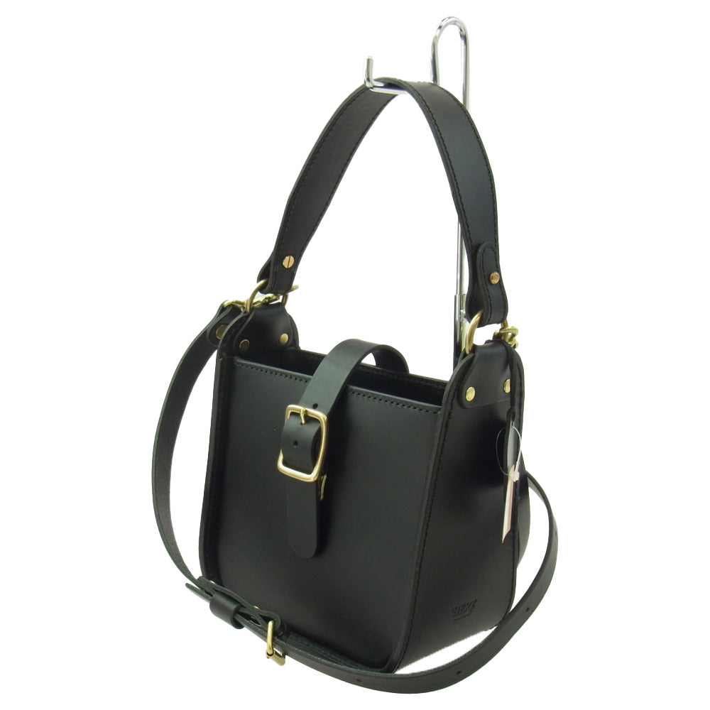 HERZ ヘルツ BE-2510 Begin ビギン 2way レザーハンド バッグ ブラック系【極上美品】【中古】