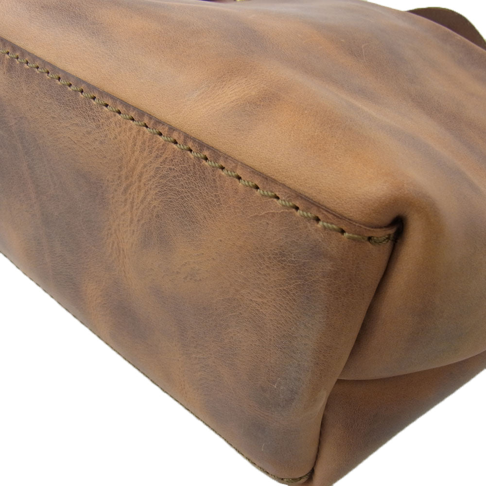 HERZ ヘルツ T-3 50周年記念 フツウ トート レザー バッグ ライトブラウン系 表記なし【美品】【中古】