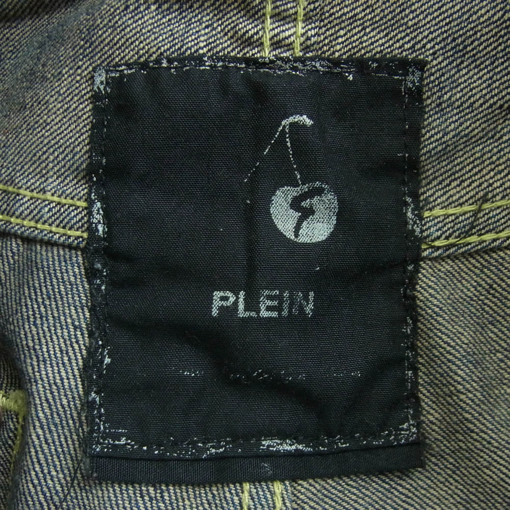PLEIN プレーン ダメージ リペア加工 デニム パンツ インディゴブルー系 サイズ表記なし【中古】