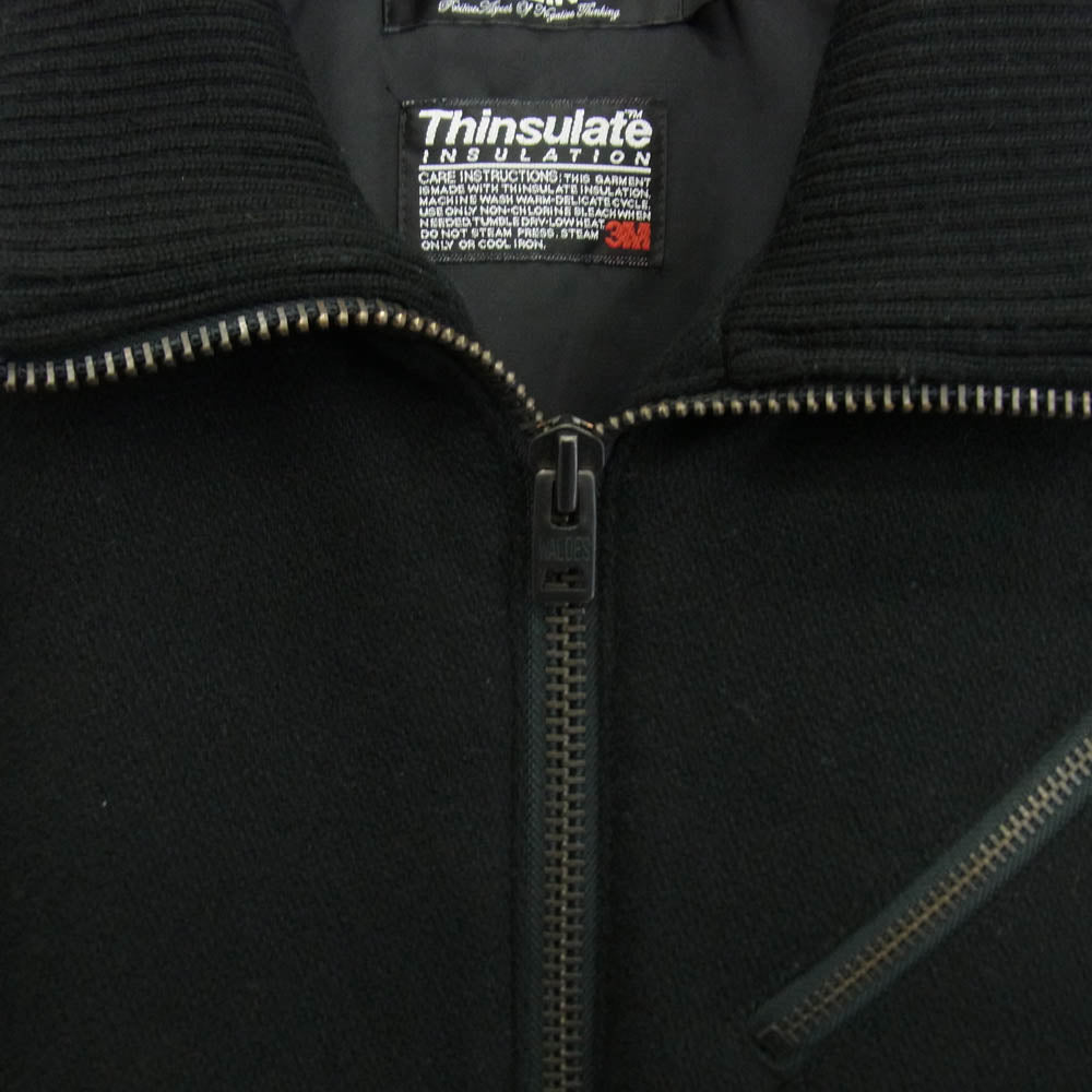 PLEIN プレーン PL14AW-JK01 レザースリーブ ウール ジップジャケット スタジャン ブラック系 3【中古】