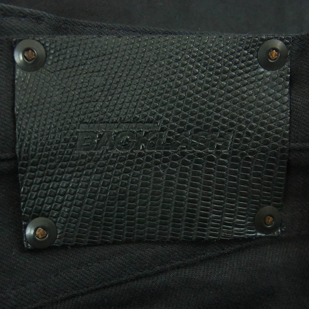 ISAMUKATAYAMA BACKLASH イサムカタヤマバックラッシュ 1356-01 ストレッチ スキニー スリム デニム パンツ ブラック系 L【中古】