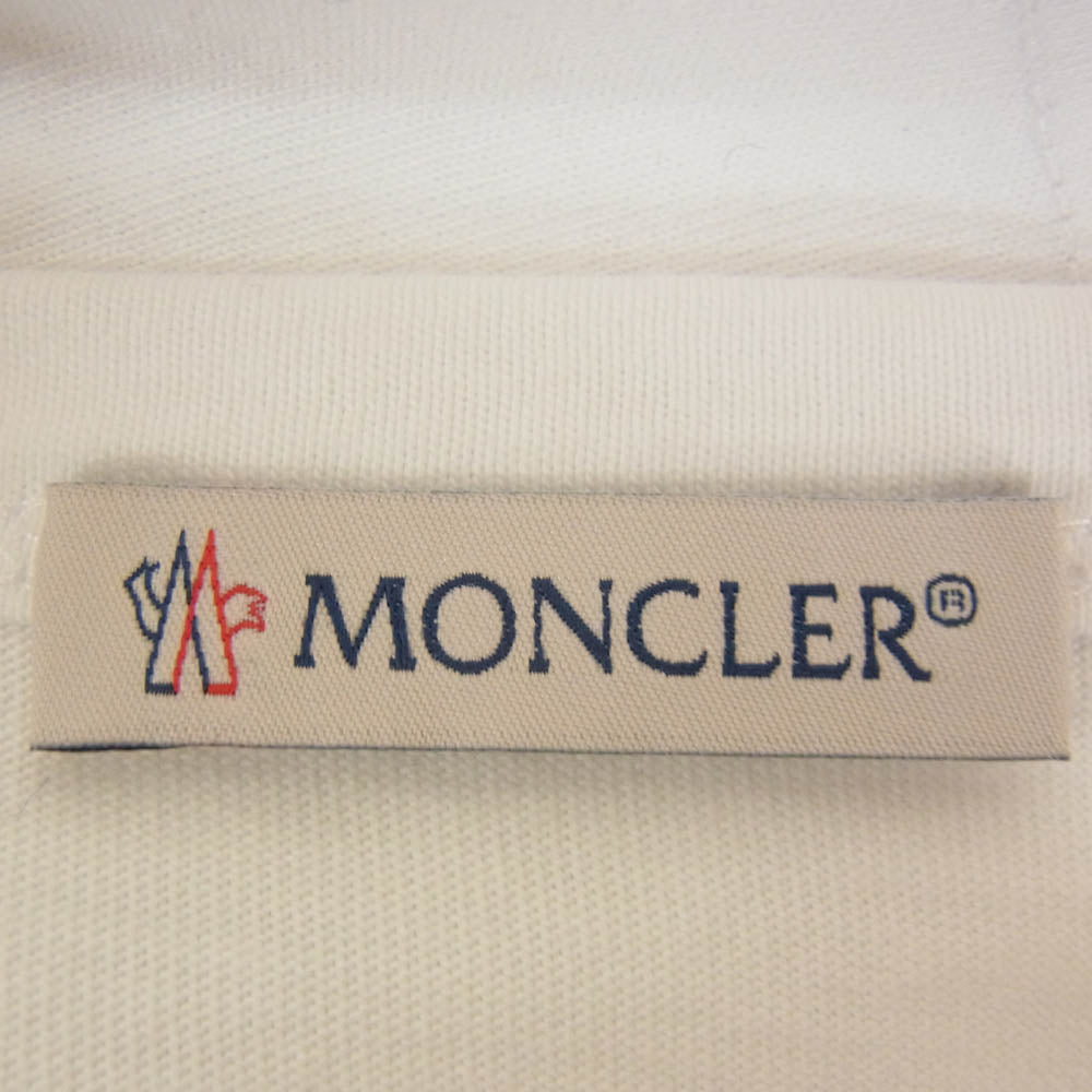 MONCLER モンクレール C-SCOM-19-18991 MAGLIA T-SHIRT マリア ロゴプリント ワッペン 半袖 Tシャツ ホワイト系 L【中古】