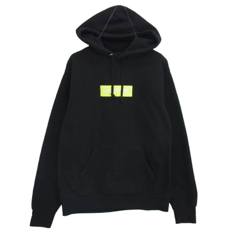 Supreme シュプリーム 17AW Box Logo Hooded Sweatshirt ボックスロゴ フーデッド スウェットシャツ プルオーバー パーカー フーディー ブラック系 M【中古】