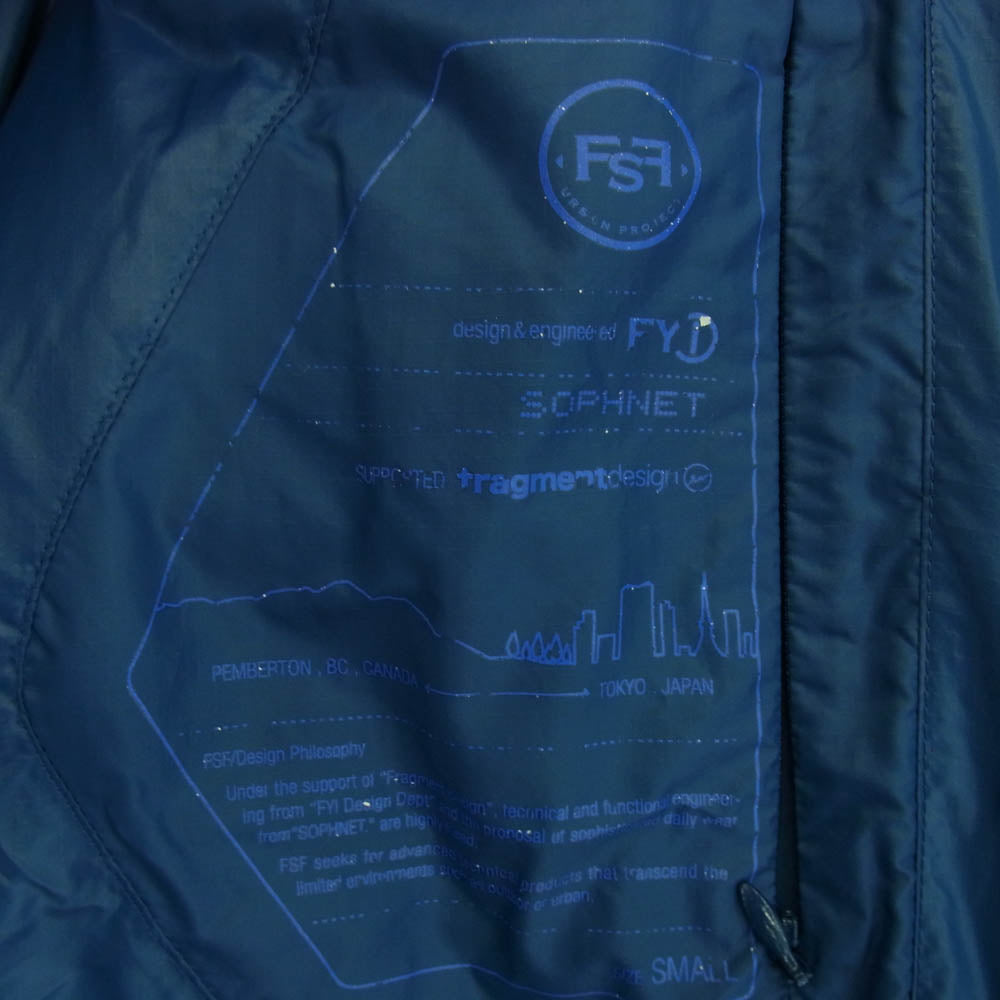 SOPHNET. ソフネット SOPH-123065 FSF fragment フラグメントデザイン マウンテンパーカー ジャケット ネイビー系 S【中古】