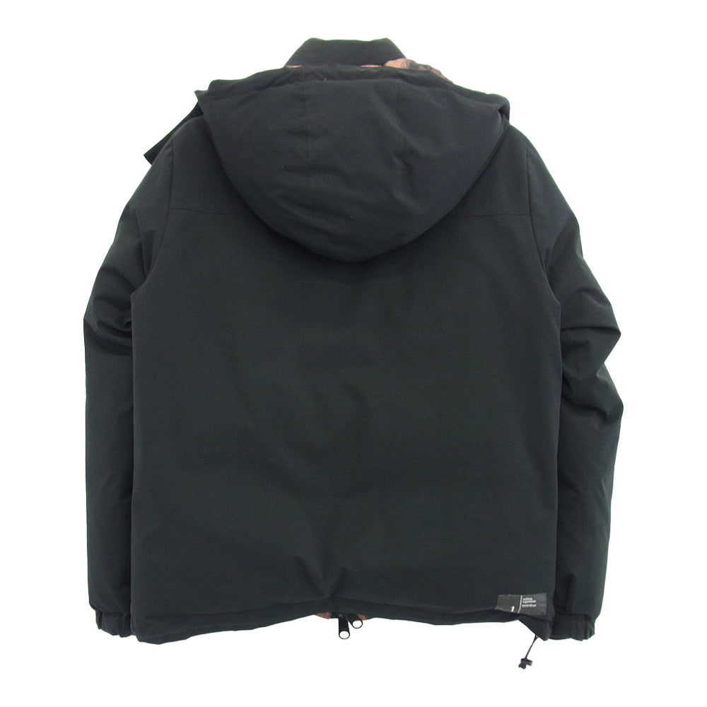 uniform experiment ユニフォームエクスペリメント 18AW UE-189043 REVERSIBLE HOODED DOWN BLOUSON リバーシブル フーデッド ダウンジャケット ブルゾン ブラック系 1【中古】