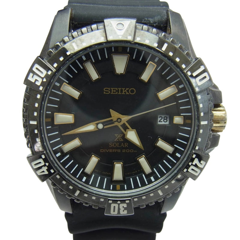 SEIKO セイコー SNE373P1 PROSPEX プロスペックス ソーラー ダイバーズ ウォッチ 腕時計 ブラック系【中古】