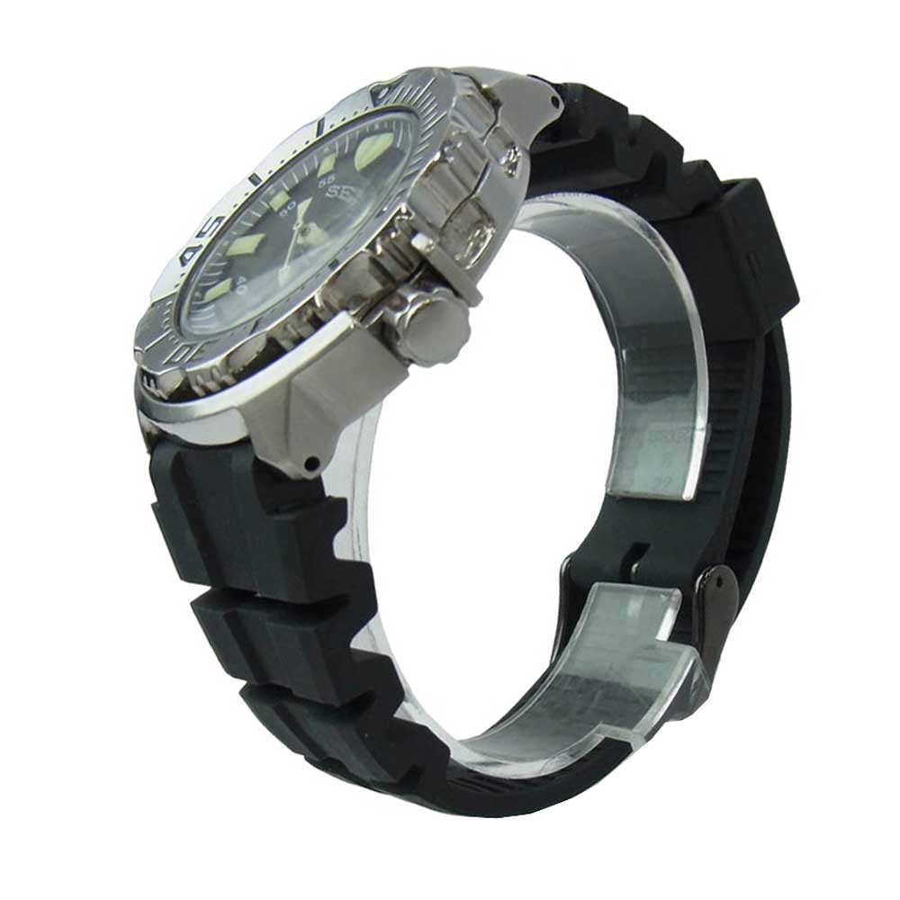 SEIKO セイコー SKX779KG 7S26-0350 ダイバーズ ブラックモンスター 自動巻き ウォッチ 腕時計 シルバー系【中古】