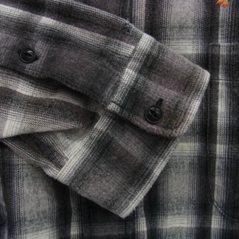 Maison MIHARA YASUHIRO メゾンミハラヤスヒロ 25AW J15SH181 Vintage Like Check Shirt ヴィンテージ加工 チェック 長袖 シャツ グレー系 46【極上美品】【中古】
