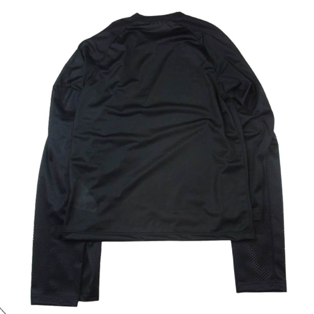 COMME des GARCONS コムデギャルソン AD2024 GO-T022 メッシュ切替 長袖 アームデザイン シースルー カットソー ブラック系 M【中古】