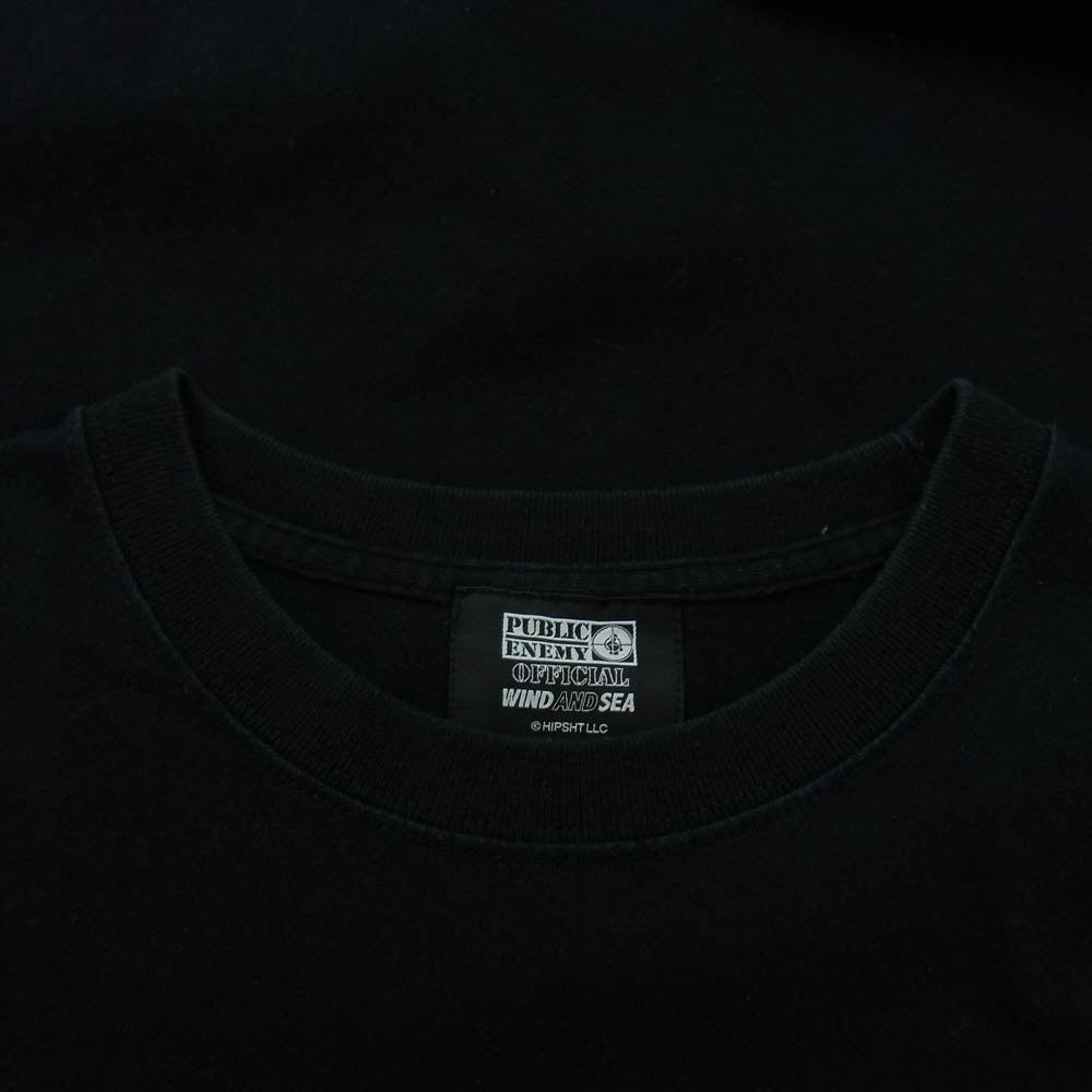 WIND AND SEA ウィンダンシー WDS-PEFTP-04 Public Enemy Palmtree L/S Tee パブリック エネミー カットソー 長袖 Tシャツ ブラック系 L【中古】