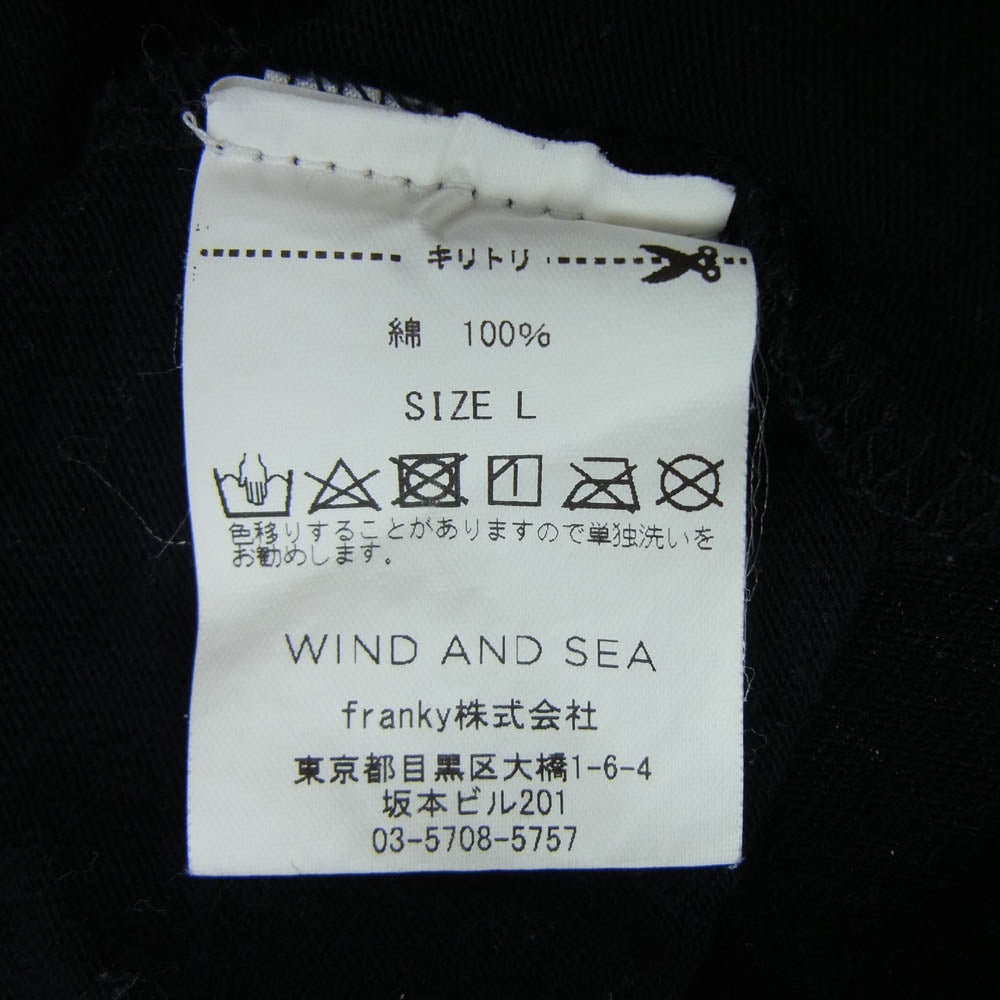 WIND AND SEA ウィンダンシー WDS-PEFTP-04 Public Enemy Palmtree L/S Tee パブリック エネミー カットソー 長袖 Tシャツ ブラック系 L【中古】