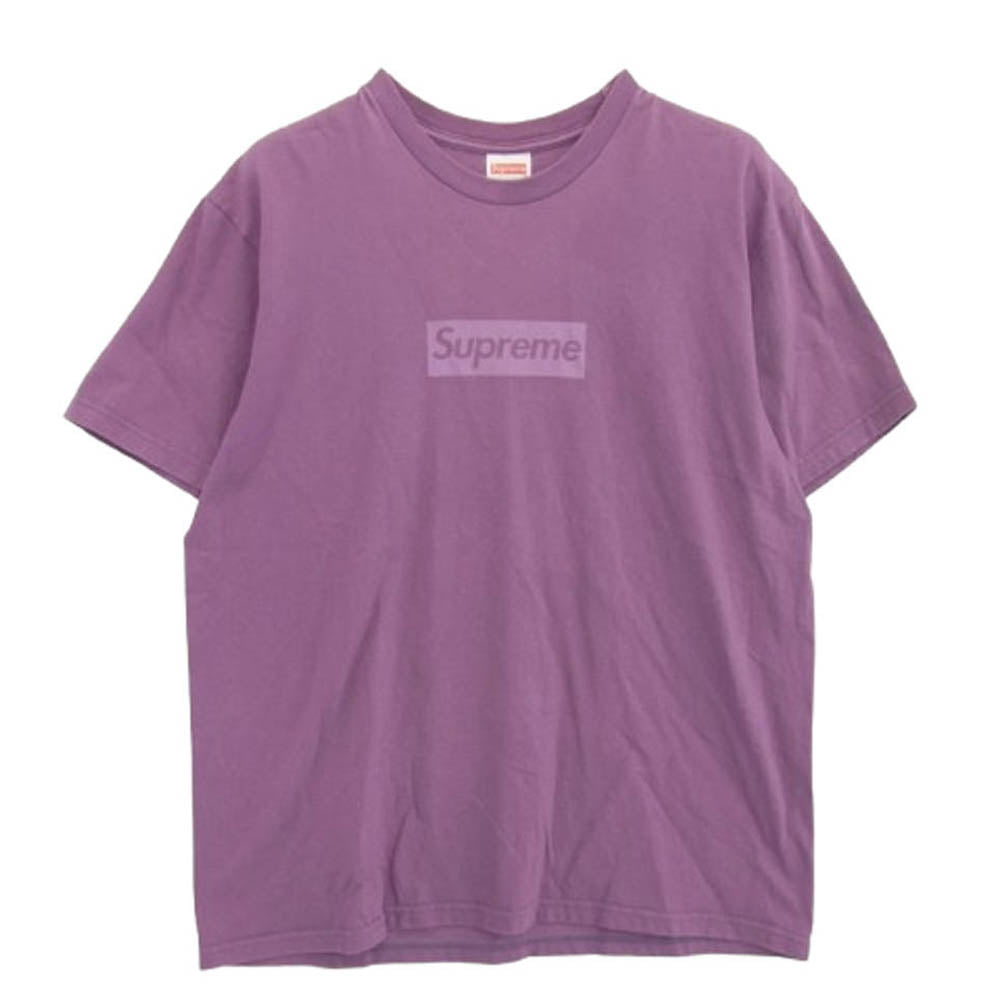 Supreme シュプリーム 23SS Tonal Box Logo Tee トーナル ボックスロゴ プリント 半袖 Tシャツ パープル系 M【中古】