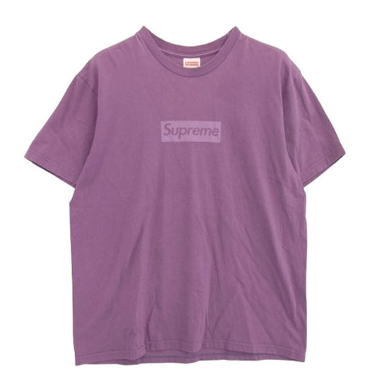 Supreme シュプリーム 23SS Tonal Box Logo Tee トーナル ボックスロゴ プリント 半袖 Tシャツ パープル系 M【中古】