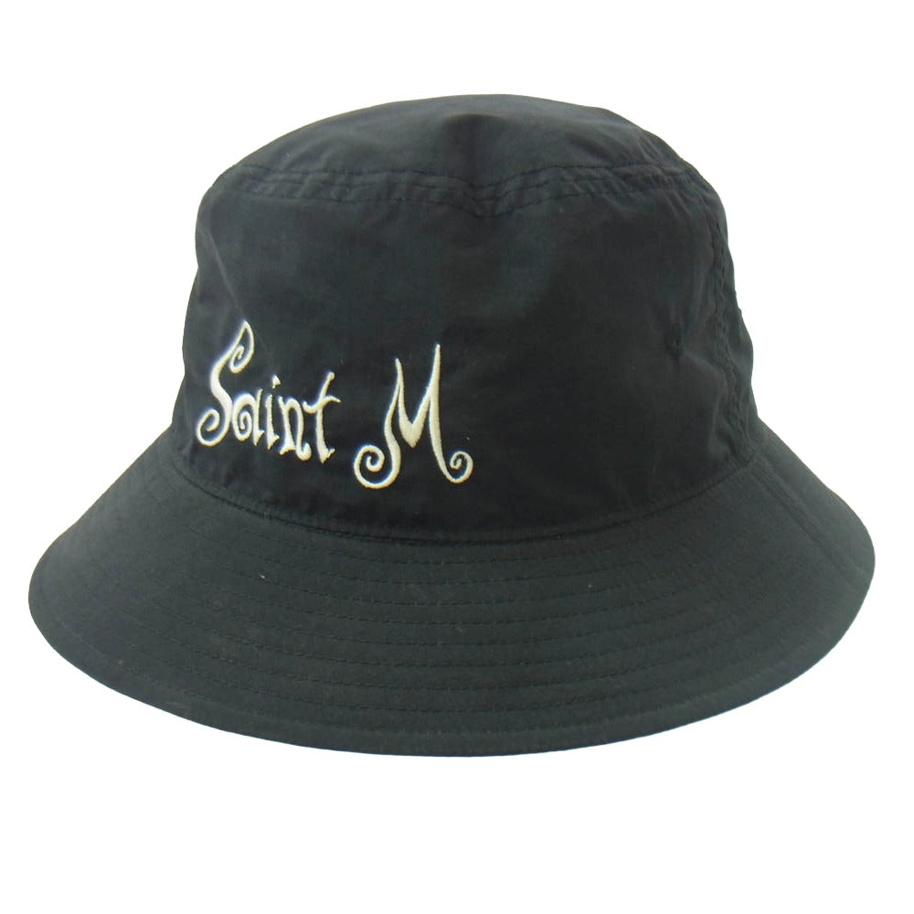 SAINT MICHAEL セントマイケル SM-S23-0000-074 BUCKET HAT SAINT M ロゴ刺繍 バケットハット 帽子 ブラック系 O/S【中古】