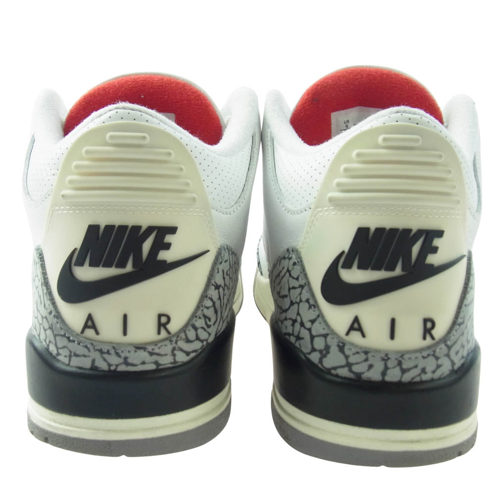 NIKE ナイキ DN3707-100 AIR JORDAN 3 RETRO WHITE CEMENT REIMAGINED AJ3 エアジョーダン レトロ ホワイト セメント リマジンド スニーカー ホワイト系 27cm【中古】