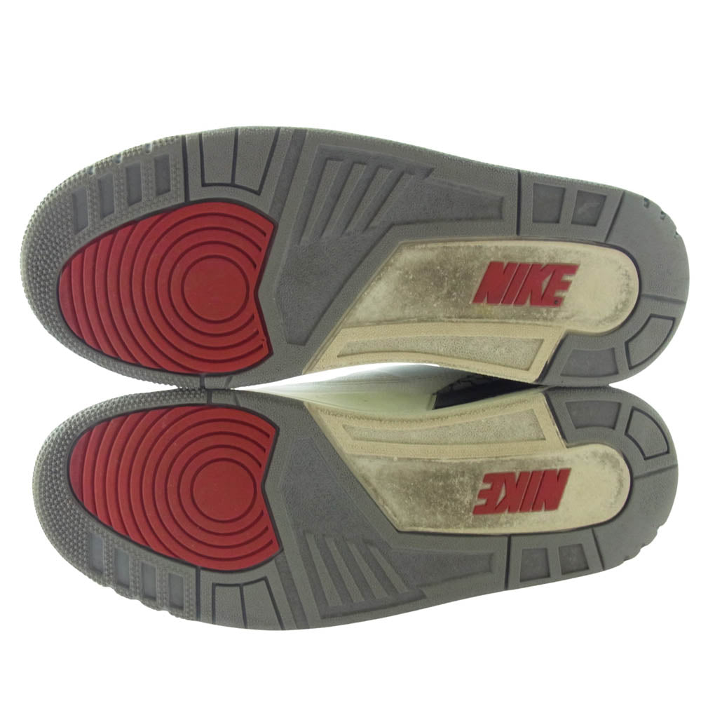 NIKE ナイキ DN3707-100 AIR JORDAN 3 RETRO WHITE CEMENT REIMAGINED AJ3 エアジョーダン レトロ ホワイト セメント リマジンド スニーカー ホワイト系 27cm【中古】