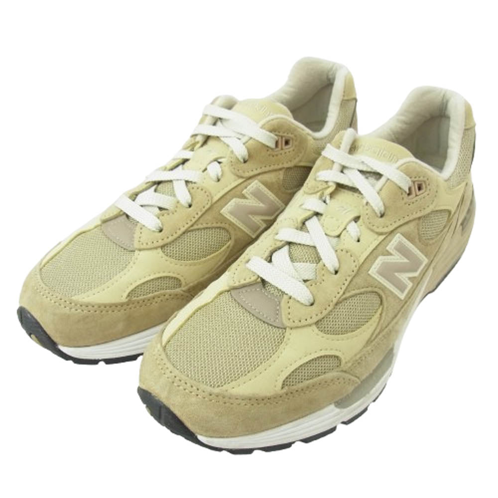 NEW BALANCE ニューバランス M992TN USA製 スエード ローカット スニーカー ライトブラウン系 US9【中古】