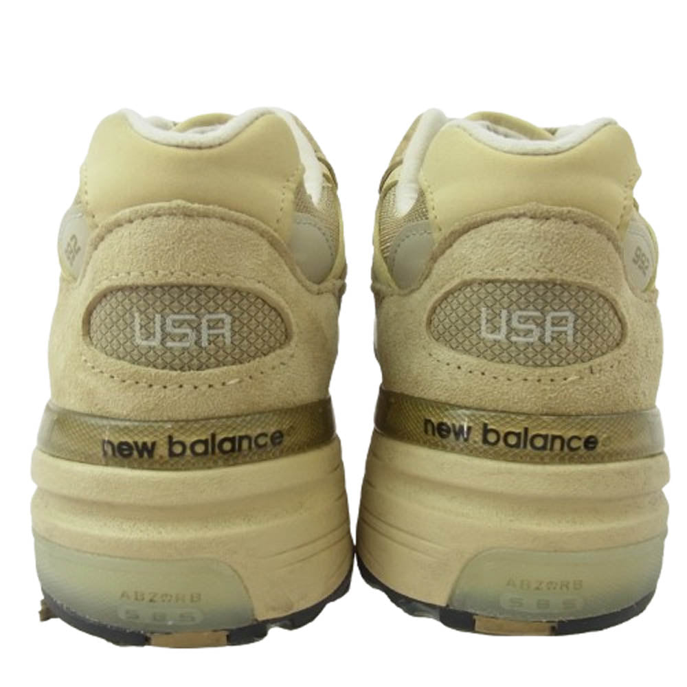 NEW BALANCE ニューバランス M992TN USA製 スエード ローカット スニーカー ライトブラウン系 US9【中古】