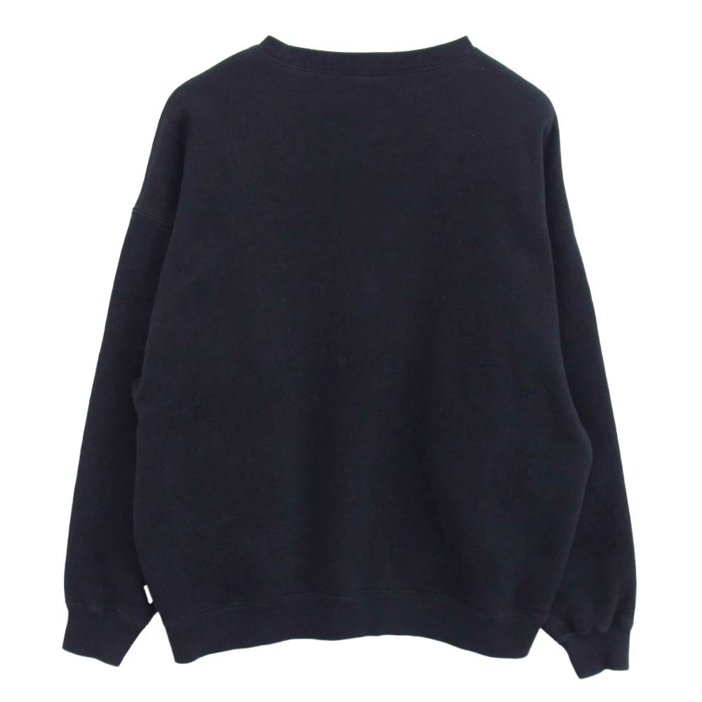 WTAPS ダブルタップス C8-X016 Champion チャンピオン ACADEMY CREW NECK アカデミー ロゴ刺繍 クルーネック スウェット トレーナー ブラック系 L【中古】