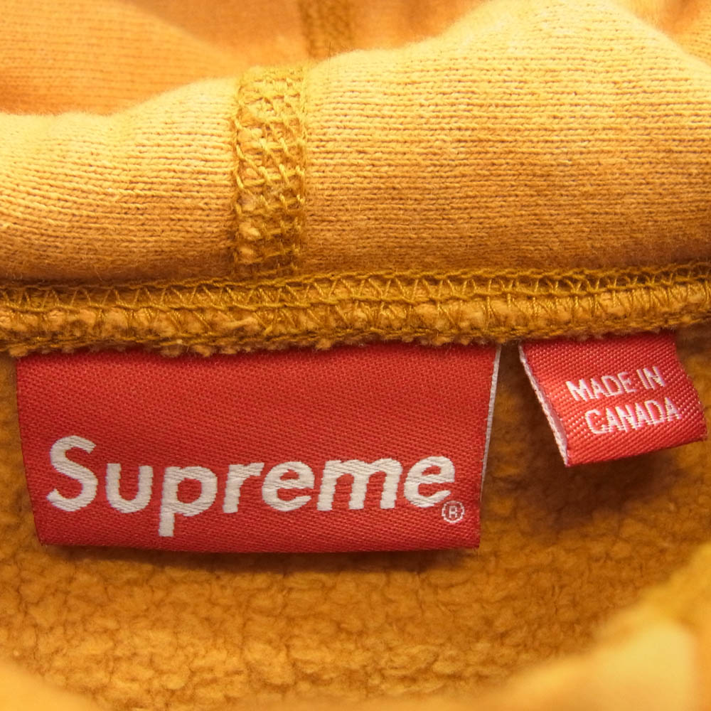 Supreme シュプリーム 21AW Box Logo Hooded Sweatshirt ボックスロゴ フーデッド スウェットシャツ パーカー イエロー系 M【中古】