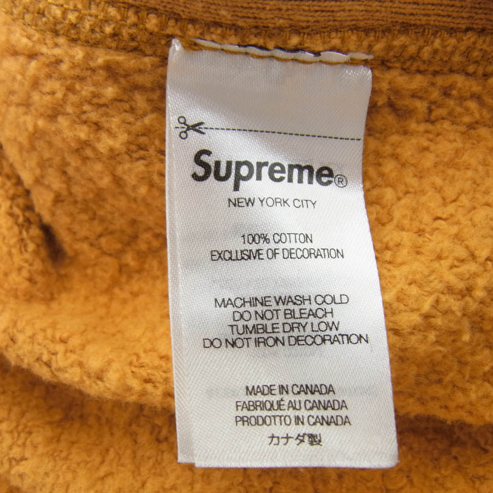 Supreme シュプリーム 21AW Box Logo Hooded Sweatshirt ボックスロゴ フーデッド スウェットシャツ パーカー イエロー系 M【中古】