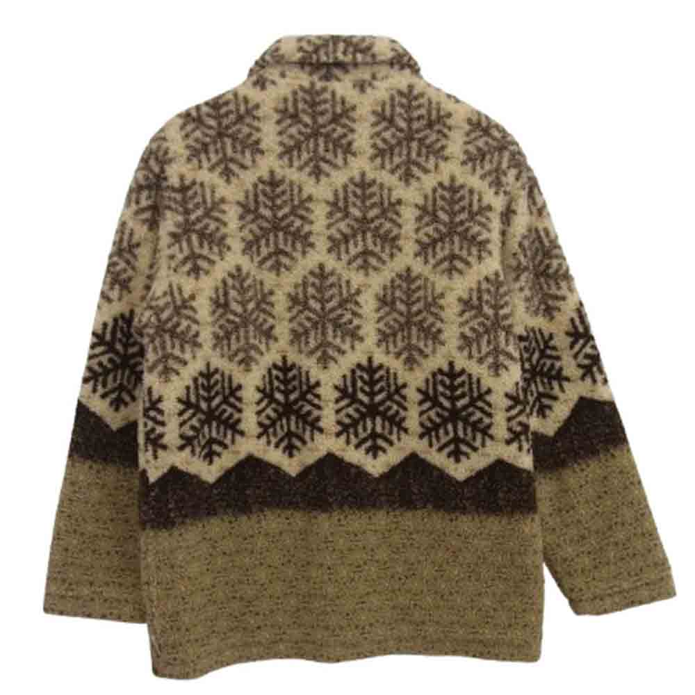 Supreme シュプリーム 18AW Snowflake Toggle Fleece Jacket ノルディック柄 トグルボタン ジップアップ フリースジャケット ブラウン系 S【新古品】【未使用】【中古】