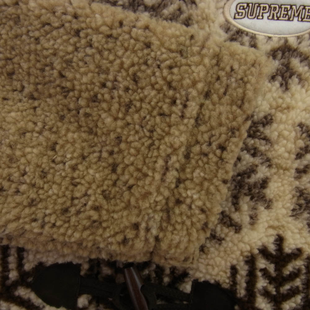 Supreme シュプリーム 18AW Snowflake Toggle Fleece Jacket ノルディック柄 トグルボタン ジップアップ フリースジャケット ブラウン系 S【新古品】【未使用】【中古】