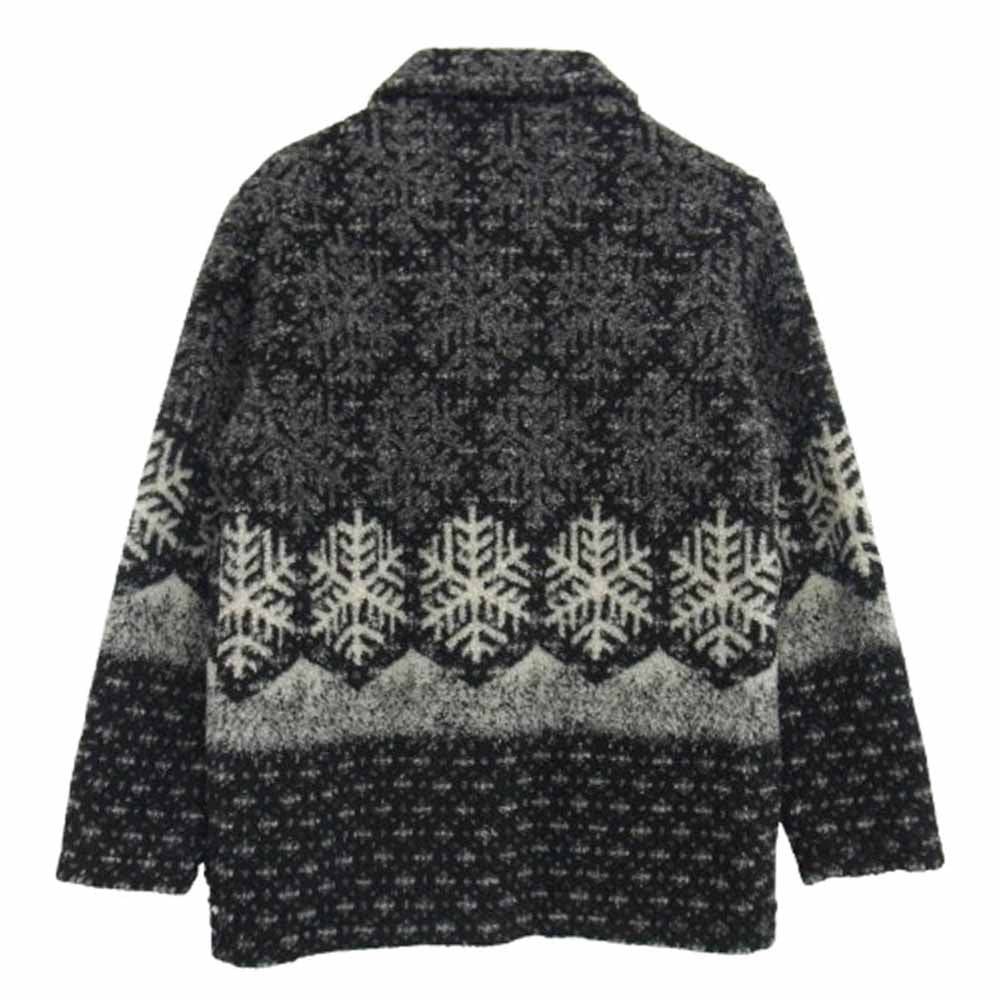 Supreme シュプリーム 18AW Snowflake Toggle Fleece Jacket ノルディック柄 トグルボタン ジップアップ フリースジャケット ブラック系 S【新古品】【未使用】【中古】