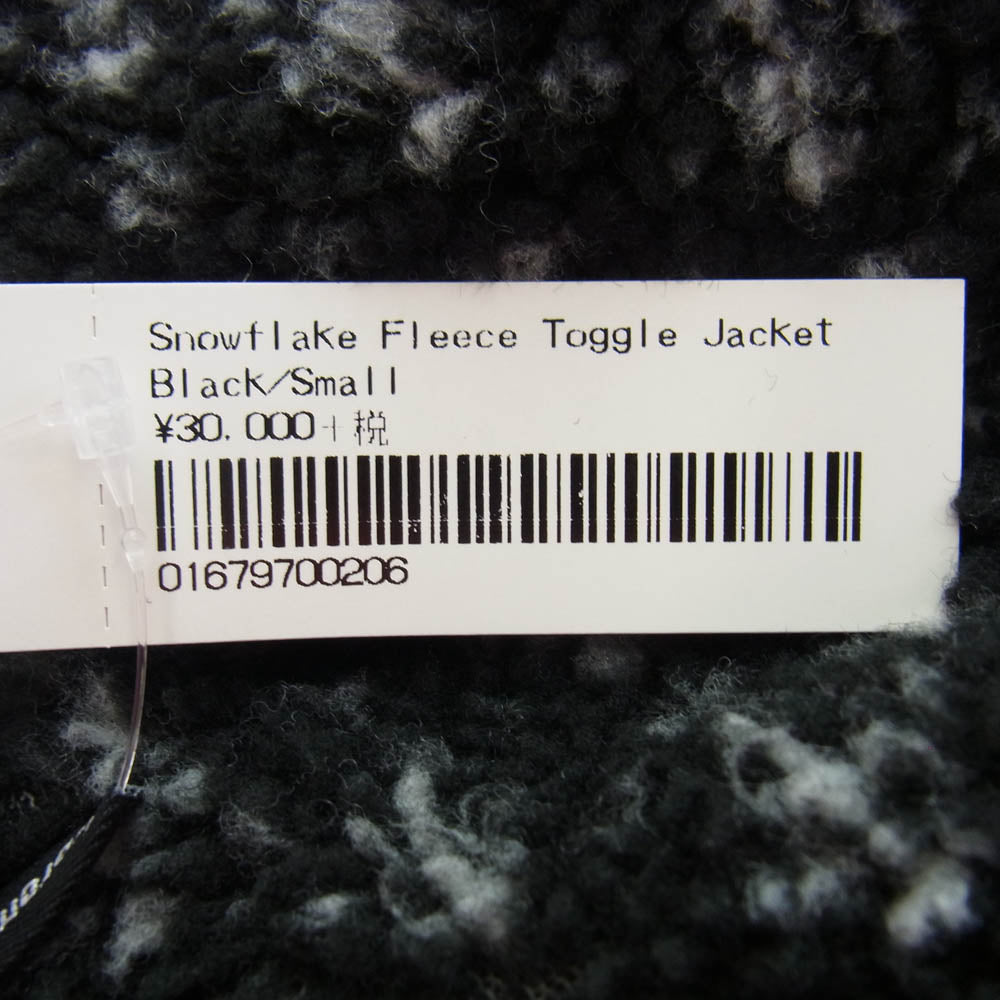 Supreme シュプリーム 18AW Snowflake Toggle Fleece Jacket ノルディック柄 トグルボタン ジップアップ フリースジャケット ブラック系 S【新古品】【未使用】【中古】