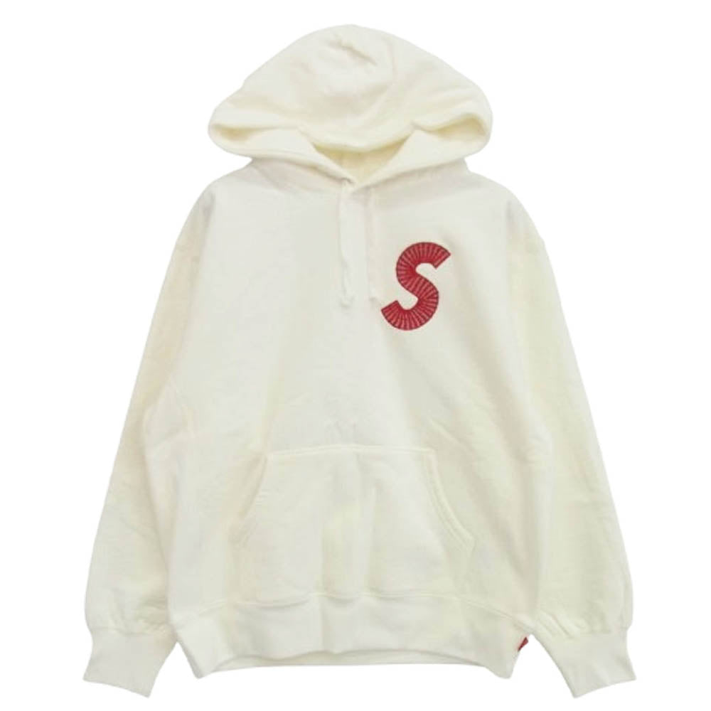 Supreme シュプリーム 20AW S Logo Hooded Sweatshirt Sロゴ フーデッドスウェットシャツ プルオーバーパーカー ホワイト ホワイト系 S【新古品】【未使用】【中古】