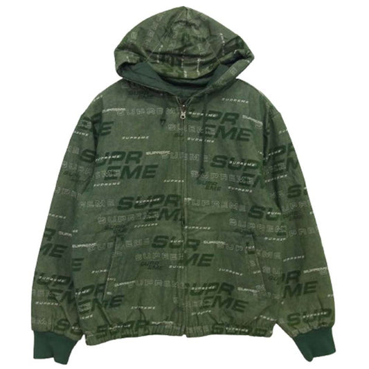 Supreme シュプリーム 19AW Reversible Dimensions Logo Denim Work Jacket リバーシブル ディメンションロゴ デニム ワークジャケット グリーン グリーン系 S【新古品】【未使用】【中古】