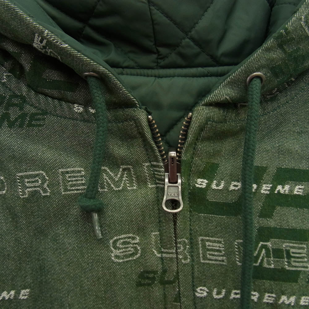 Supreme シュプリーム 19AW Reversible Dimensions Logo Denim Work Jacket リバーシブル ディメンションロゴ デニム ワークジャケット グリーン グリーン系 S【新古品】【未使用】【中古】