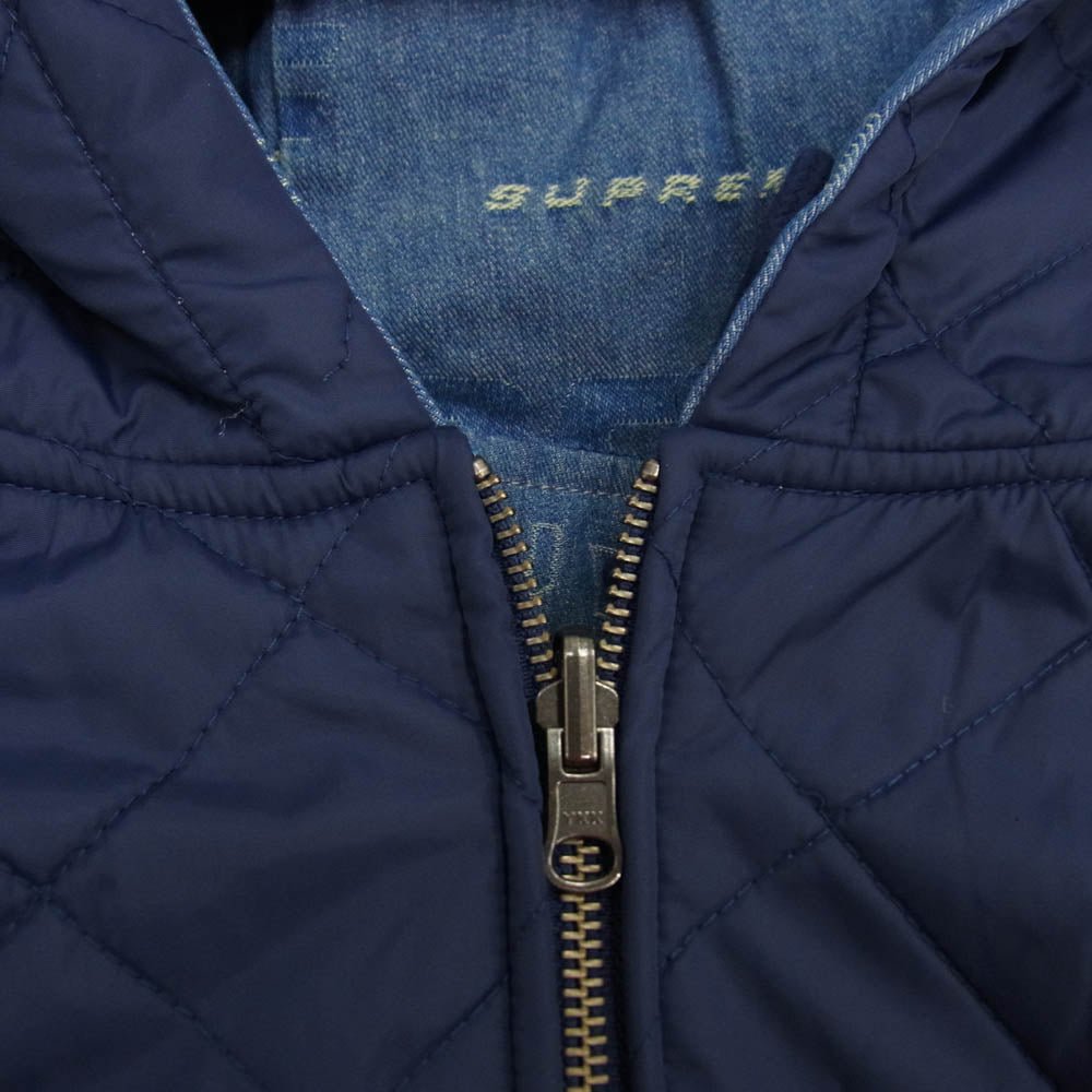 Supreme シュプリーム 19AW Reversible Dimensions Logo Denim Work Jacket リバーシブル ディメンションロゴ デニム ワークジャケット ネイビー インディゴブルー系 S【極上美品】【中古】