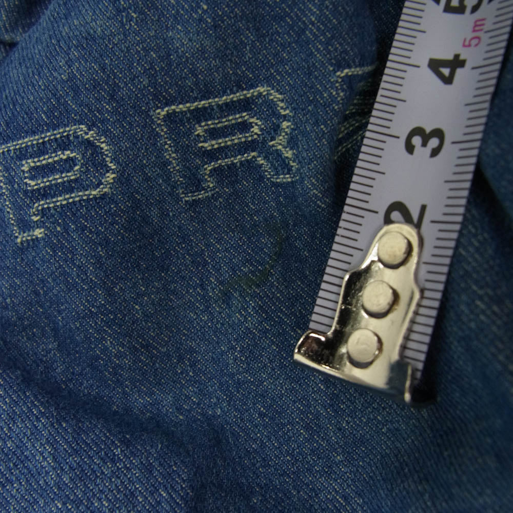 Supreme シュプリーム 19AW Reversible Dimensions Logo Denim Work Jacket リバーシブル ディメンションロゴ デニム ワークジャケット ネイビー インディゴブルー系 S【極上美品】【中古】