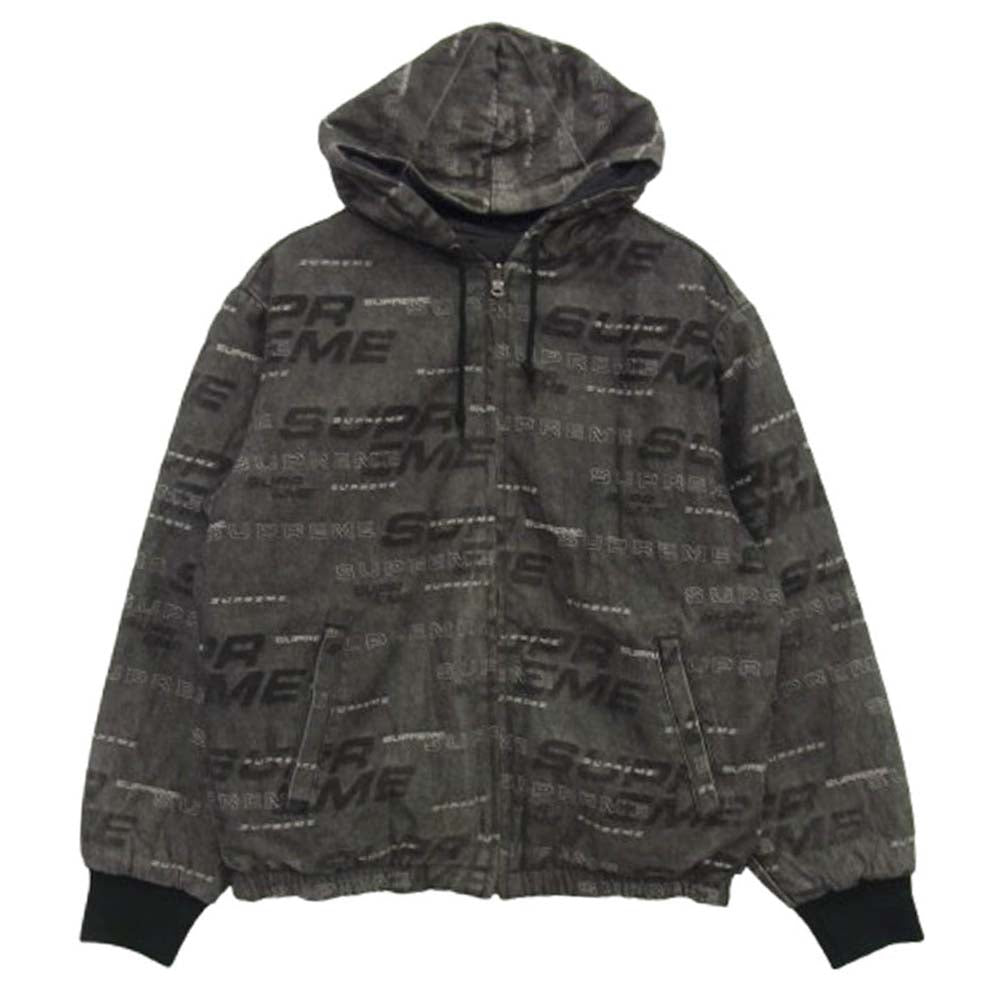 Supreme シュプリーム 19AW Reversible Dimensions Logo Denim Work Jacket リバーシブル ディメンションロゴ デニム ワークジャケット ブラック ブラック系 S【極上美品】【中古】