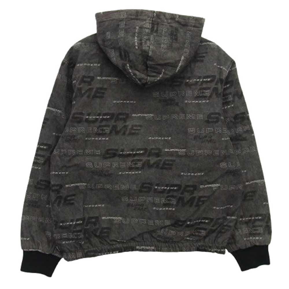 Supreme シュプリーム 19AW Reversible Dimensions Logo Denim Work Jacket リバーシブル ディメンションロゴ デニム ワークジャケット ブラック ブラック系 S【極上美品】【中古】