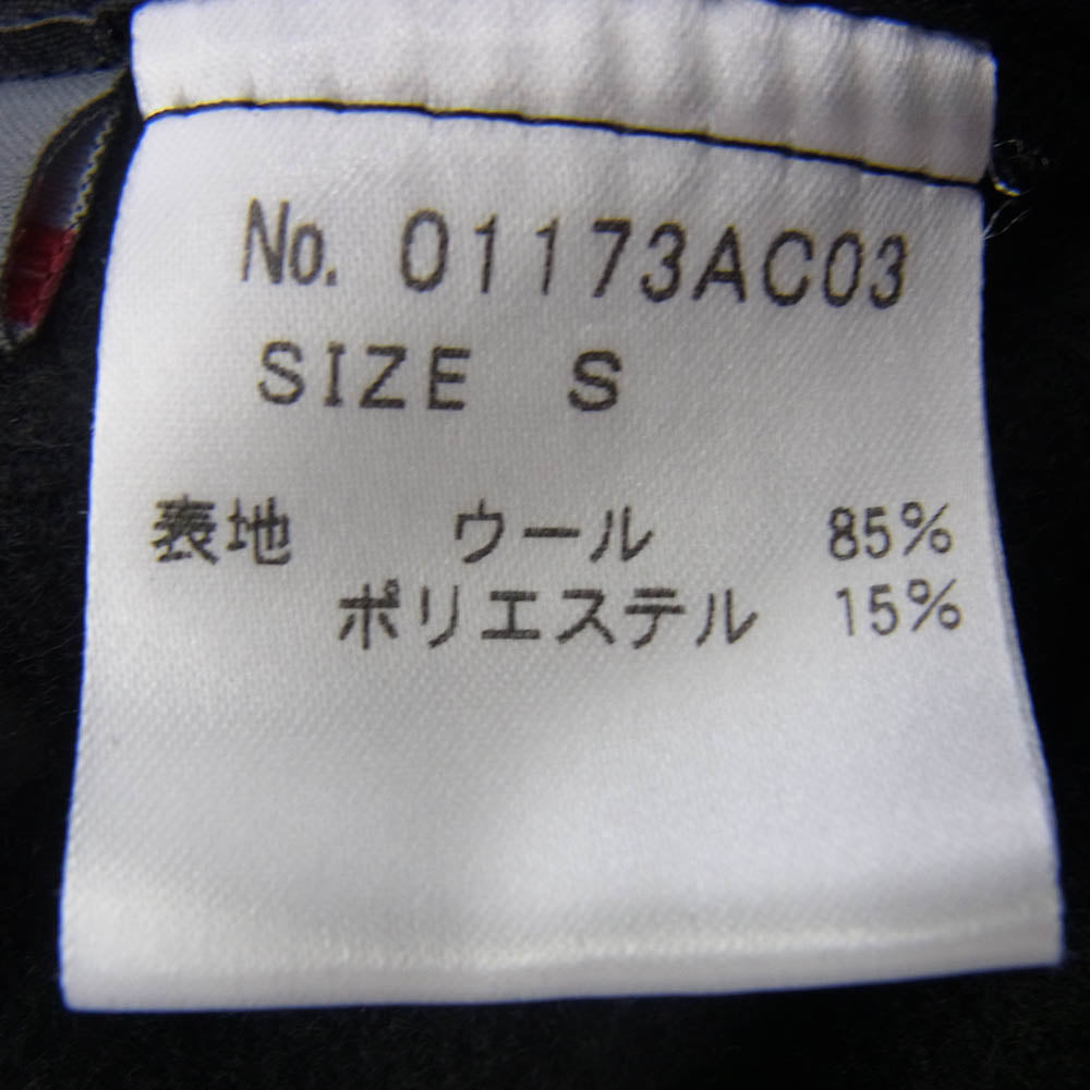 HYSTERIC GLAMOUR ヒステリックグラマー 01173AC03 BAD HYSTERIC刺繍 ウール チェスター ロング コート ブラック系 S【中古】