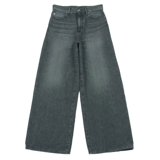 HYSTERIC GLAMOUR ヒステリックグラマー 01243AP07 ワイド デニム パンツ コットン 日本製 グレー系 25【中古】
