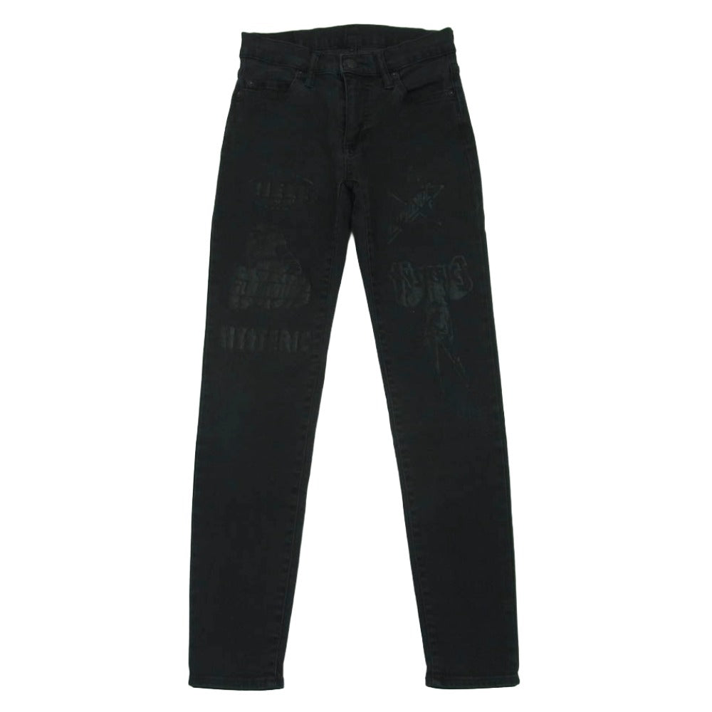 HYSTERIC GLAMOUR ヒステリックグラマー 01233AP03 VIXEN GIRL スキニー ブラック デニム パンツ ブラック系 XS【中古】
