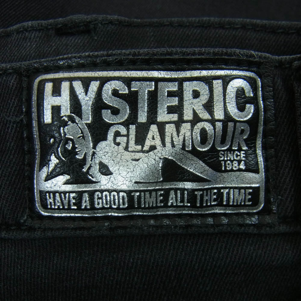 HYSTERIC GLAMOUR ヒステリックグラマー 01233AP03 VIXEN GIRL スキニー ブラック デニム パンツ ブラック系 XS【中古】