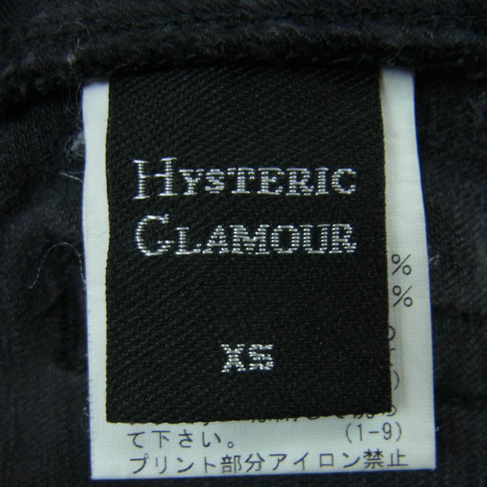 HYSTERIC GLAMOUR ヒステリックグラマー 01233AP03 VIXEN GIRL スキニー ブラック デニム パンツ ブラック系 XS【中古】