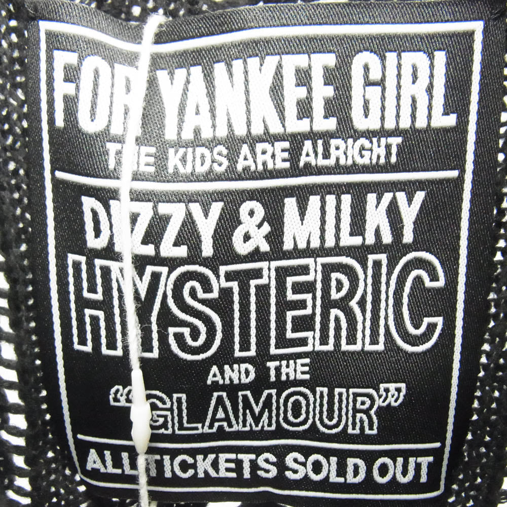 HYSTERIC GLAMOUR ヒステリックグラマー フェイクファー ジップアップ ニット ジャケット ブラック系 FREE【極上美品】【中古】