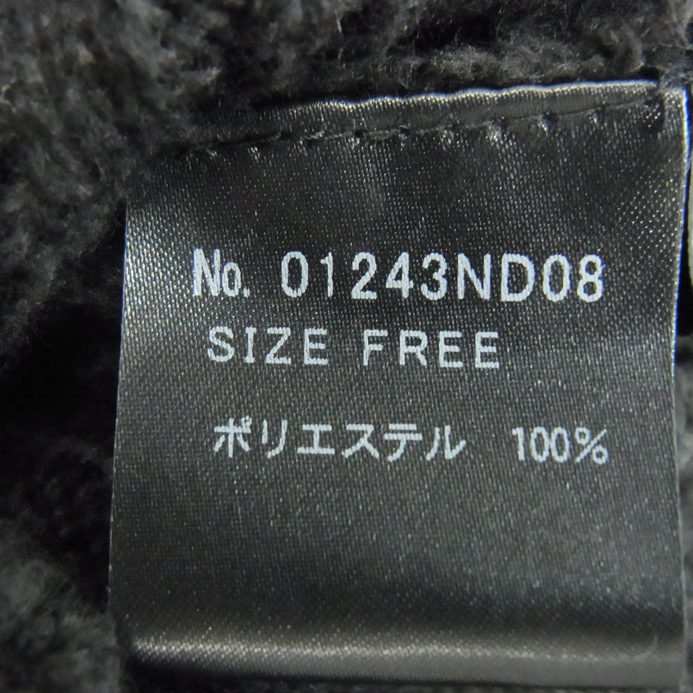 HYSTERIC GLAMOUR ヒステリックグラマー フェイクファー ジップアップ ニット ジャケット ブラック系 FREE【極上美品】【中古】