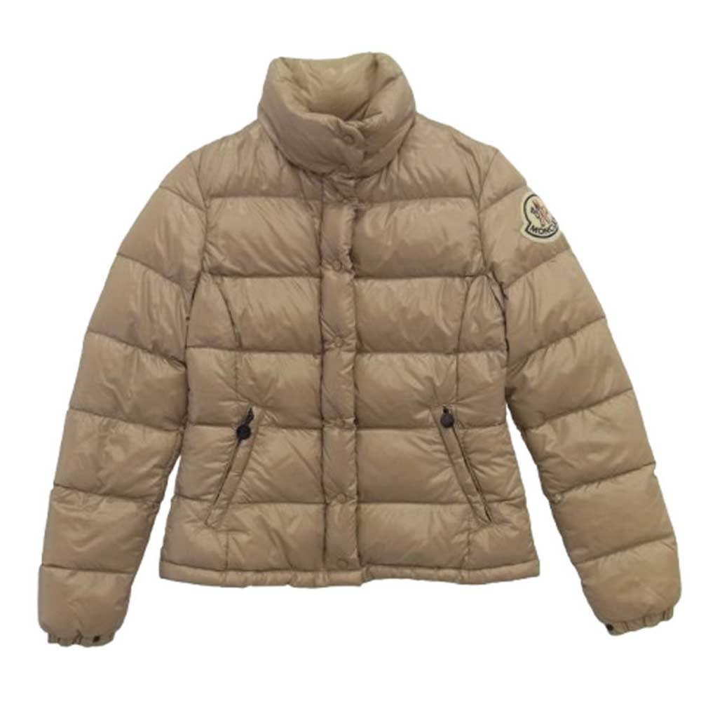 MONCLER モンクレール Z7HJ097 スープリームスタグ ビッグロゴワッペン ショート ダウンジャケット ベージュ系【中古】