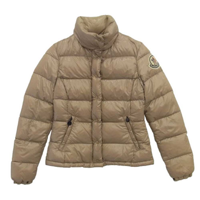 MONCLER モンクレール Z7HJ097 スープリームスタグ ビッグロゴワッペン ショート ダウンジャケット ベージュ系【中古】