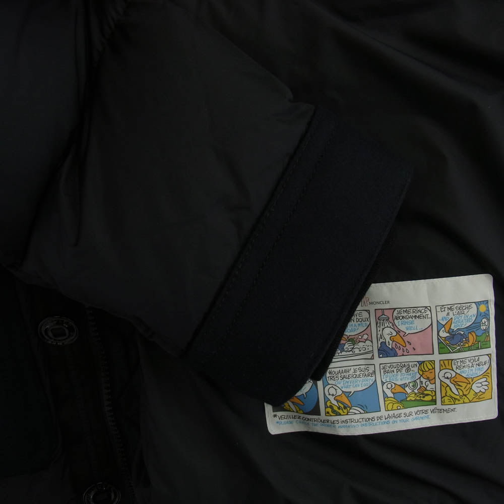 MONCLER モンクレール C20914190385 RILLIEUX GIUBBOTTO リリュー ウール切替 フーデッド ダウンジャケット ブラック系 5【中古】